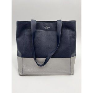 Kate Spade Navy and Sliver Lita Street Andrea Tote